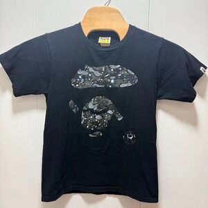 A Bathing Ape BAPE Big Ape Head Galaxy Camo Space T-Shirt Black Mens Small
